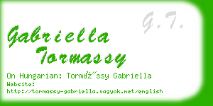 gabriella tormassy business card